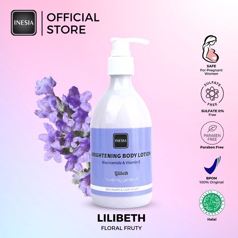 Inesia Brightening Body Lotion With Niacinamide &amp; Vit. E -  300ml-Perawatan Kulit