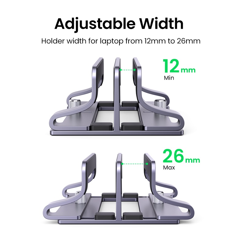 【Stok Produk di Indonesia】Ugreen Stand Laptop Vertikal Adjustable Bahan Aluminum