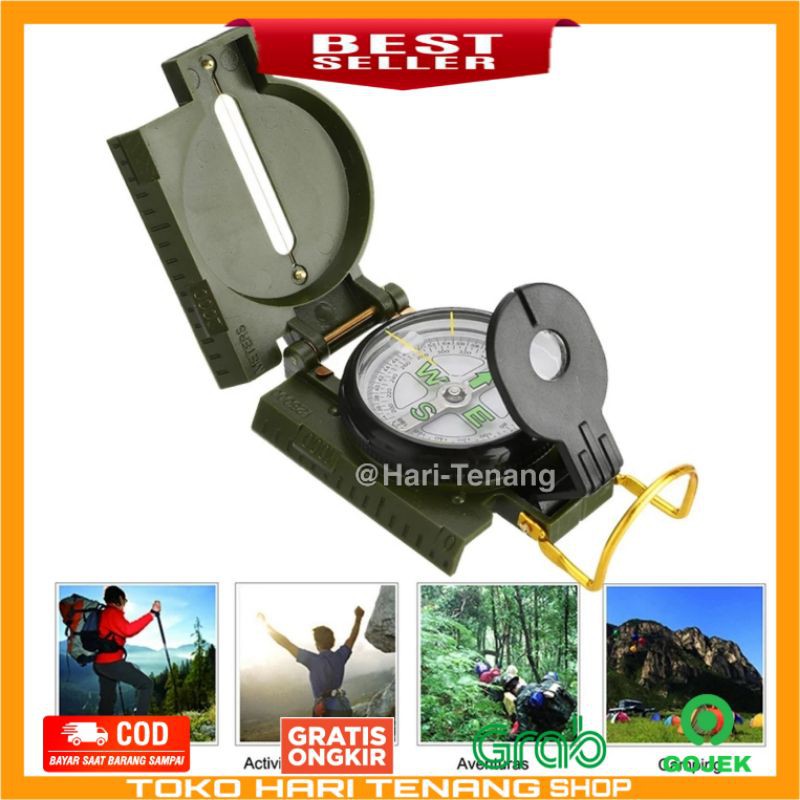 COMPAS HIJAU COMPAS LENSATIC COMPAS OUTDOOR CAMPING