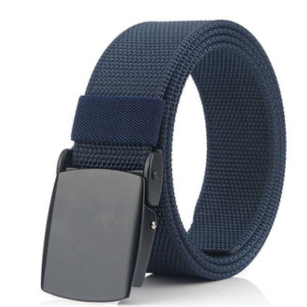 SHOPEE 6.6 SUPER SALE!! Ikat Pinggang Pria Canvas Kain Nylon Men Belt Nylon Canvas Anti Metal Detector - YH008 panjang 110-120cm