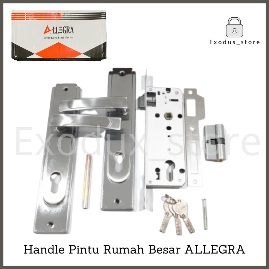 Handel / handle kunci pintu rumah besar set ALLEGRA + bodi kunci