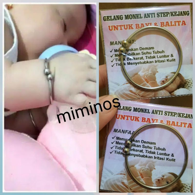 ASLI monel Gelang Bayi Anti Kejang monel anti setep