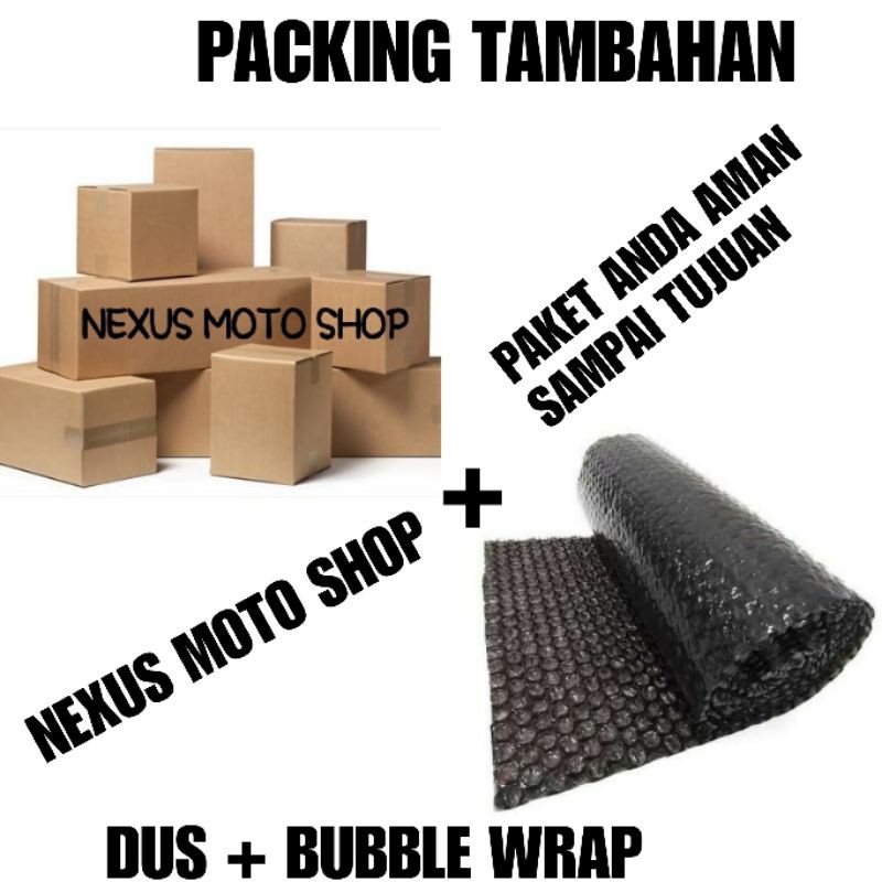 

kardus plus bubble wrap tambahan packing paket anda lebih aman
