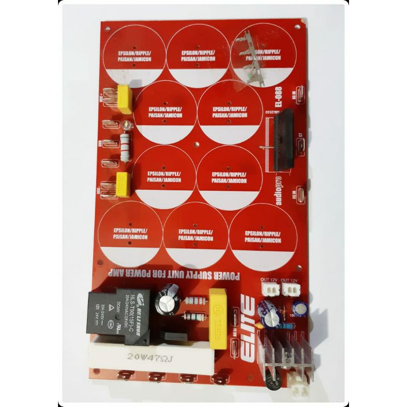 KIT PCB POWER SUPPLAY 10 ELCO PLUS SOFTSTART KOMPLIT