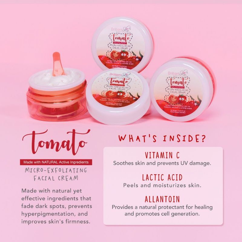 ECER tomato brilliant skin cream malam, cream.siang, toner, sabun