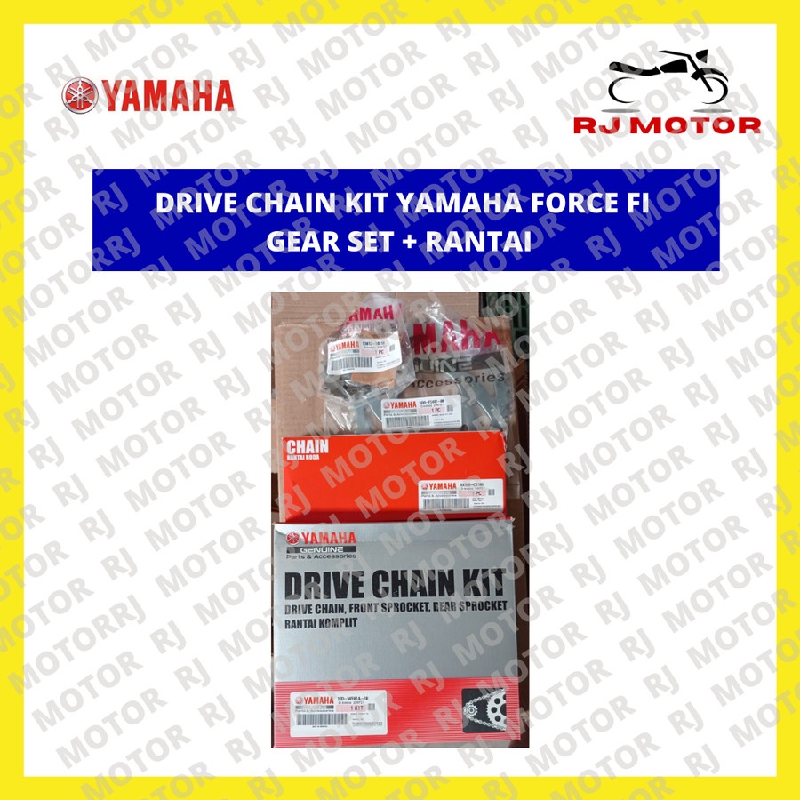 DRIVE CHAIN KIT YAMAHA FORCE FI GEAR SET PLUS RANTAI KOMPLIT ASLI