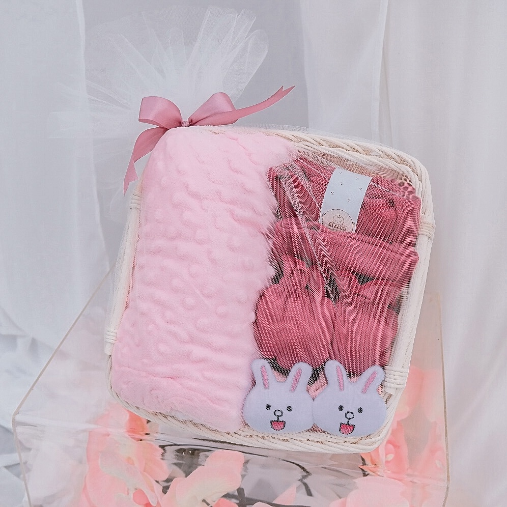 [Hikeen] baby hampers newborn LIBBY comfy set exclusive blanket rattan series bingkisan kado lahiran bayi baby gift set