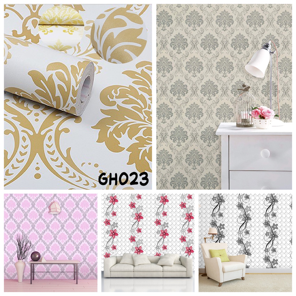 ALBINO88 BATIK N SILVER DECORE WALLPAPER STICKER 45CMX5M WALPAPER DINDING STICKER DINDING STIKER HIASAN