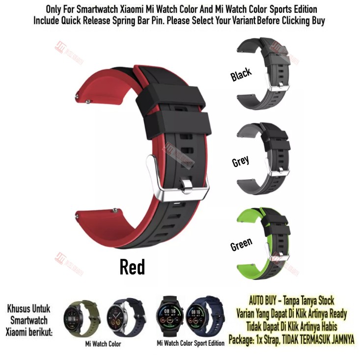 SSR Tali Jam 22mm Watch Strap Xiaomi Mi Watch Color / Sports Edition - Rubber Silikon Sporty