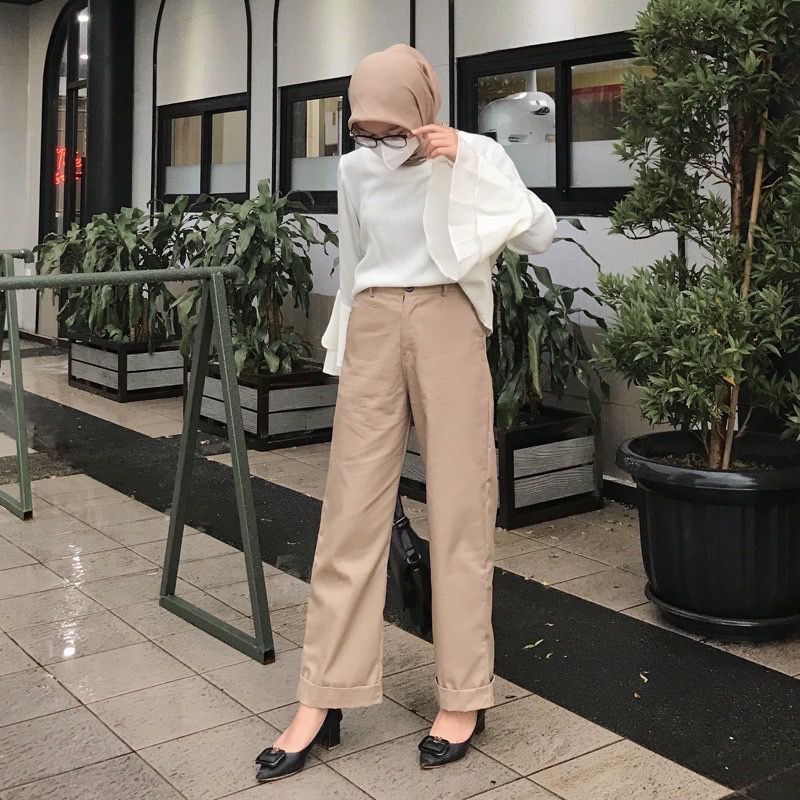 1KG MUAT 4PCS | RAGIEL KULOT HIGHWAIST AMERICAN DRILL HITS OOTD SELEBGRAM TERBEST SELLER FASHION WANITA TERKINI