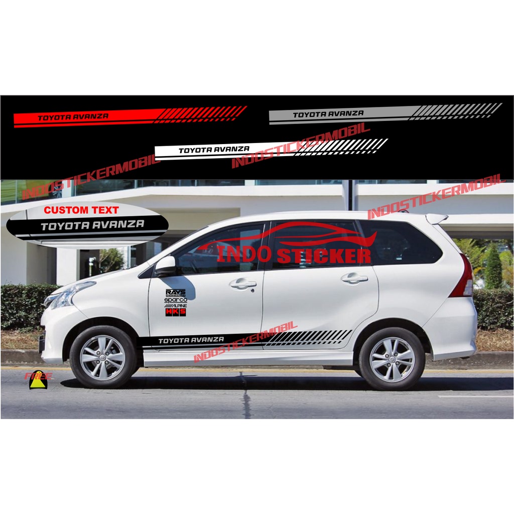 STICKER AVANZA STICKER STIKER MOBIL TOYOTA AVANZA VELOZ GR GAZO RACING
