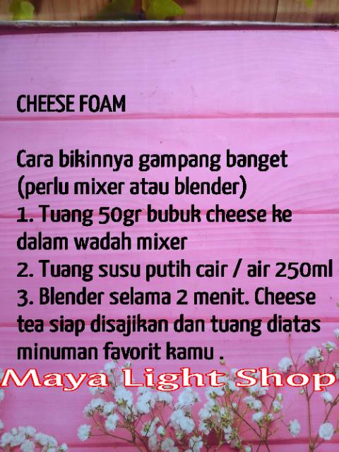 Cheese Foam Powder 50gr white cheese powder kerry keju putih bubuk drink kerry putih bubble boba minuman keju kekinian