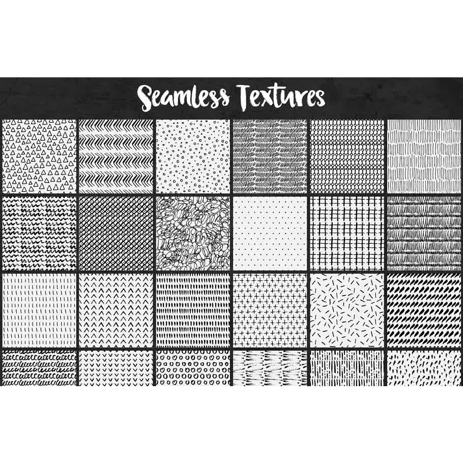 80 Hand Drawn Seamless Textures 940739 - Vector Designs