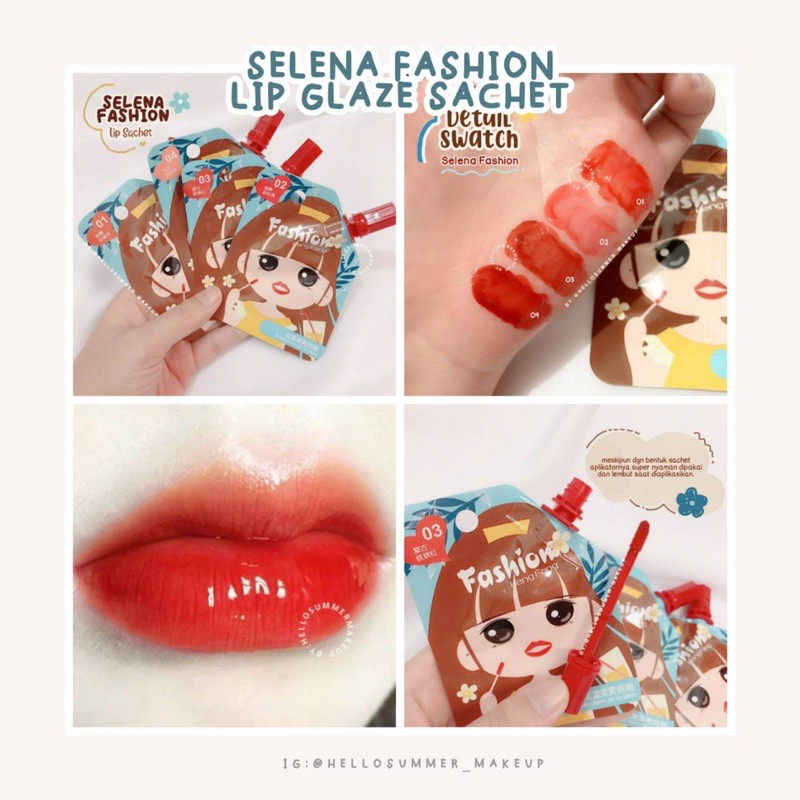 [ORI THAILAND] Hengfang Selena Fashion Lip Glaze Color sachet