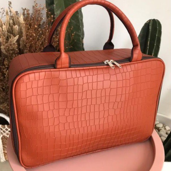 KOPER MINI MOTIF KULIT BUAYA WARNA COKLAT PREMIUM