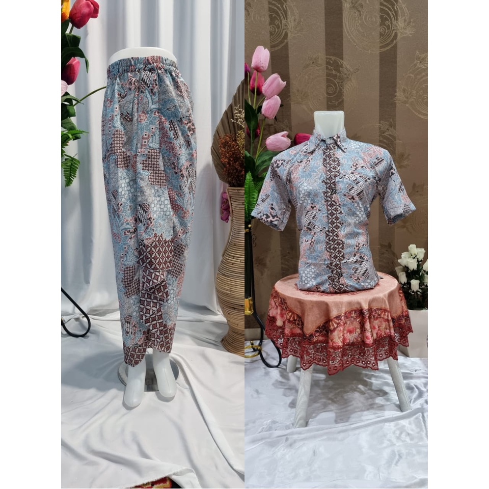 Couple kemeja batik pendek mix rok rempel volume 2