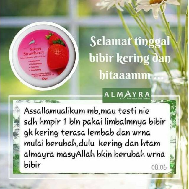 COD Lipbalm dengan kandungan UV filter Almayra/ Pelembab bibir Almayra