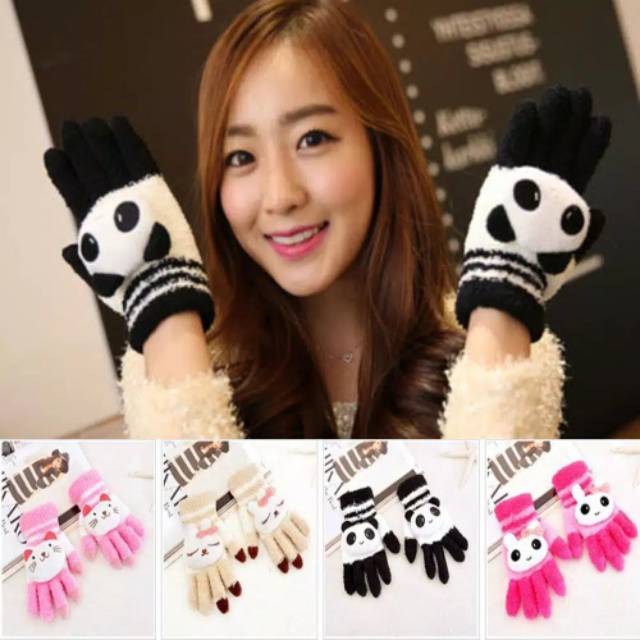 Winter Kids Woman Dolly Gloves Touchsreen Sarung Tangan Anak Wanita Musim Dingin Layar Sentuh