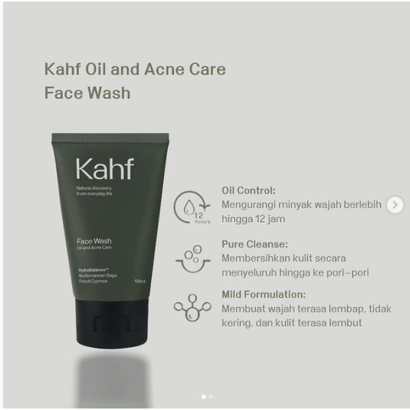 Kahf Oil and Acne Care Dan Skin Energizing and Brightening Face Wash 100 ml