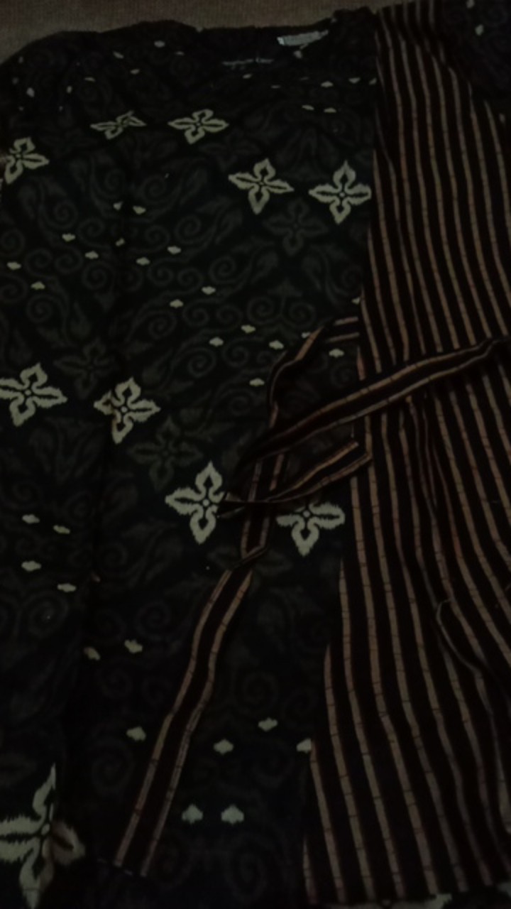 Tunik Batik Wanita Motif Songket Kombinasi Kotak Seragam Batik