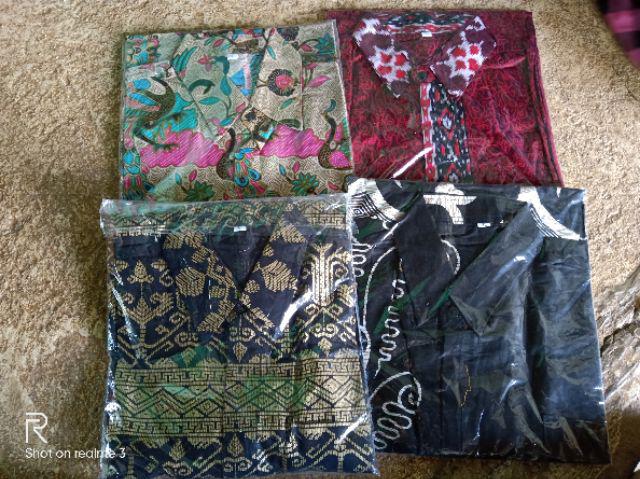 Kemeja Batik Lengan Panjang 021 Risna Batik Hrb0626 Hem Batik Murah Seno Sogan Bakung Padi Manggar