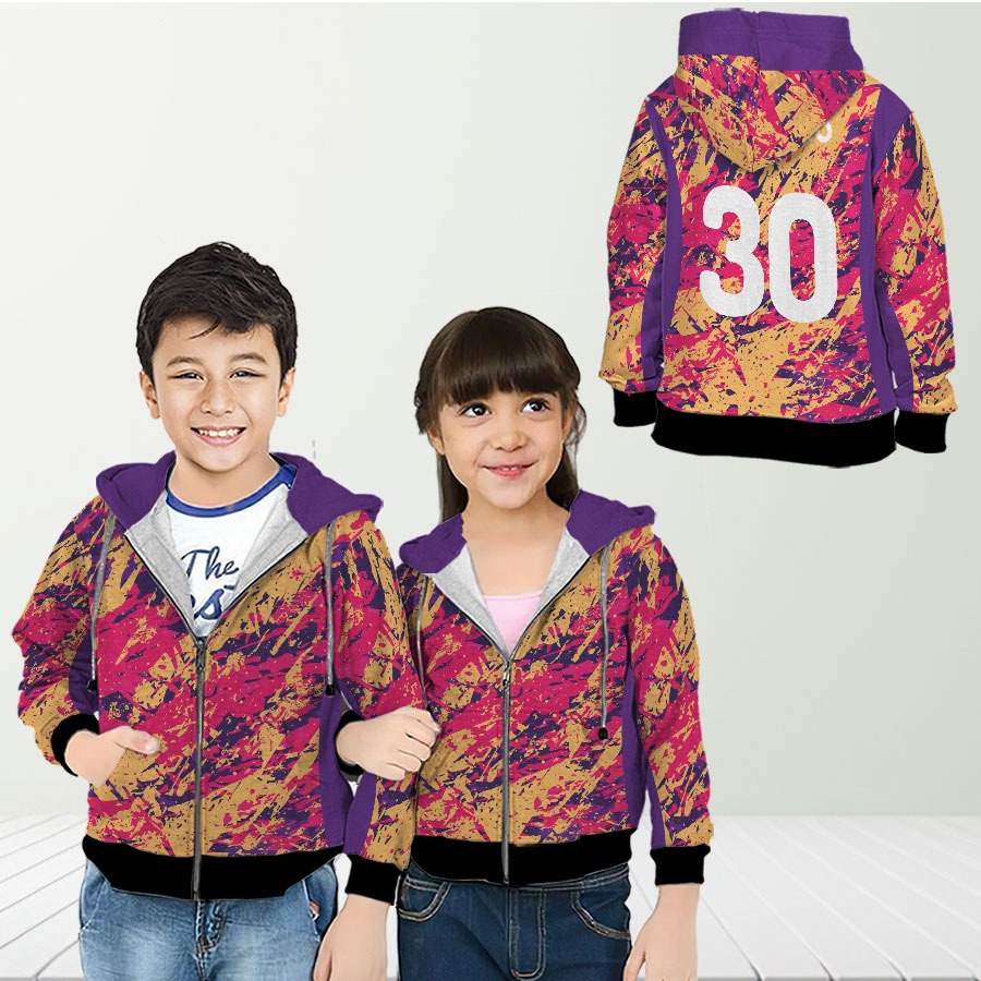 Jaket Anak Hoodie Lari Olahraga Camo Running Full Printing Custom