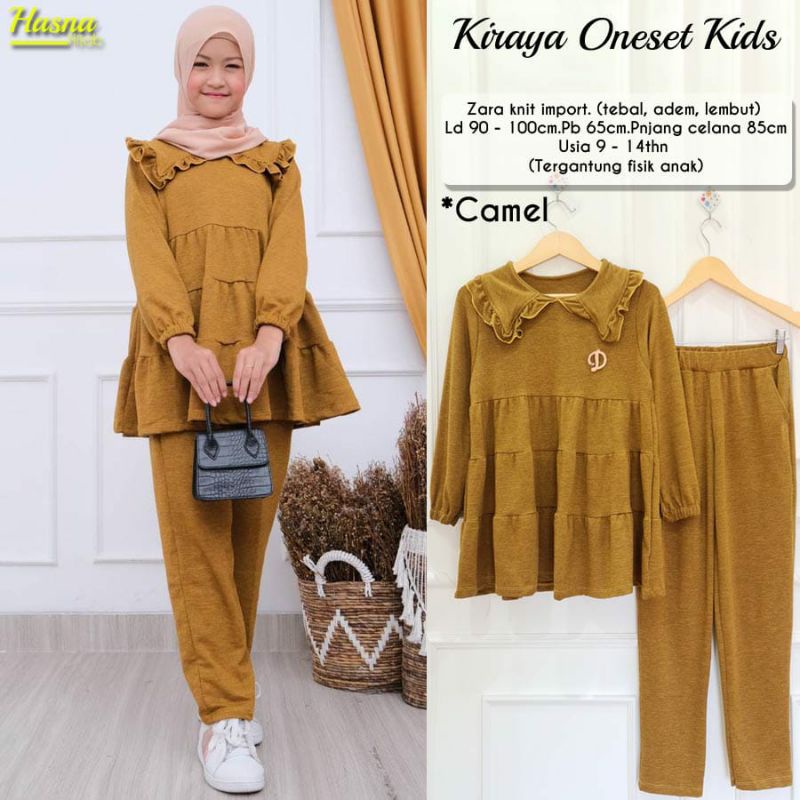 KIRAYA ONE SET KIDS BAHAN ZARA KNIT IMPORT (TEBAL, HALUS , ADEM) LD 90-100CM PB 65CM PANJANG CELANA 