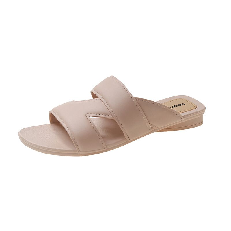 GROSIRTAS TG0749 Sandal Slop Wanita Import Lentur 2 Slip Besar