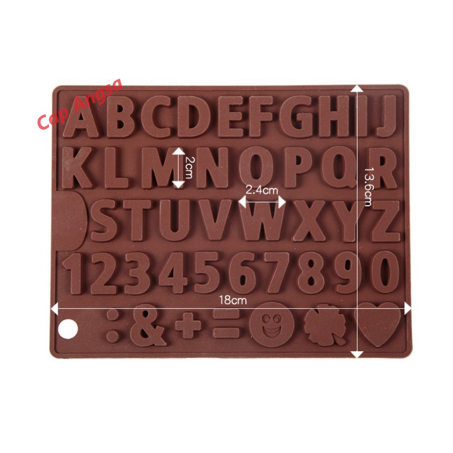 SILICONE MOLD SILICON MOULD ALPHABET NUMBER FONDANT CHOCOLATE BIRTDAY MOULD SILIKON 43 CHARACTER SIMBOL