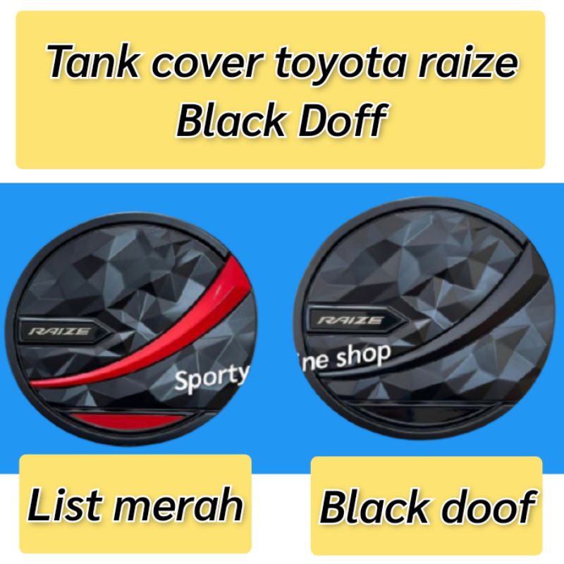 Tank cover Toyota Raize Black Doff