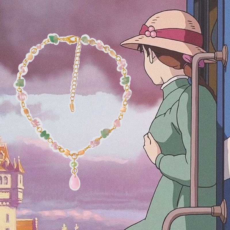 sophie howl moving castle ghibli inspired necklace