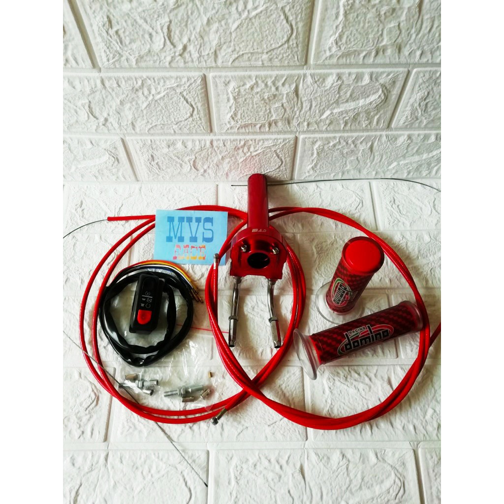 Gas Spontan 2 Kabel + Handgrip + Saklar Kanan + Kabel Gas = Sonic 150 R, Gsx 150 R, Nmax 155, Pcx 15