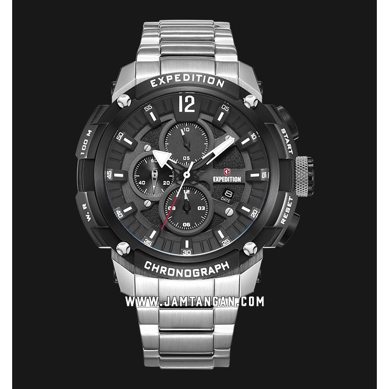 Expedition E 6781 MC BTBBA Men Chronograph Black Dial Stainless Steel Stral
