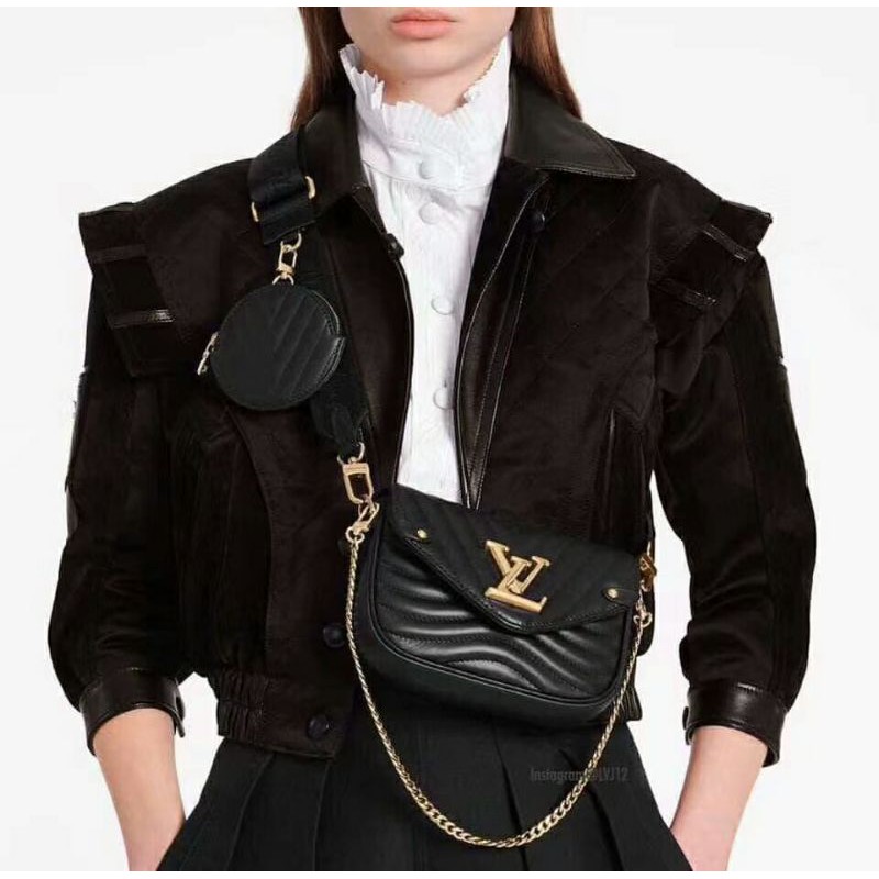 lv multi pochette black lambskin sling bag