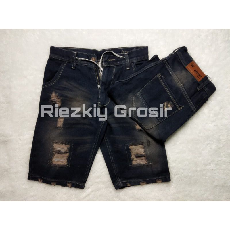 Celana Pendek Pria Jeans Sobek Terbaru Denim Kualitas Distro Celana Jeans Pendek Robek / Ripped jeans shortpants Sobek Pendek Jeans - Celana Jeans Pendek Sobek Pria - Jeans Sobek