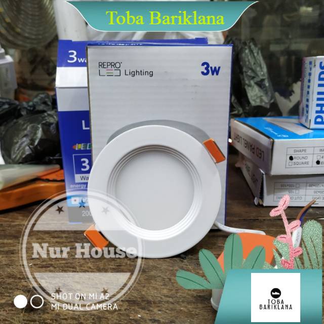 lampu downlight led 3 watt led panel led bulat ib plafon repro lampu plafon led