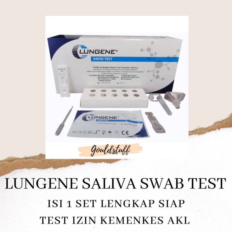 Jual LUNGENE SALIVA SWAB TEST KIT 1 SET SIAP TEST IZIN KEMENKES AKL ...