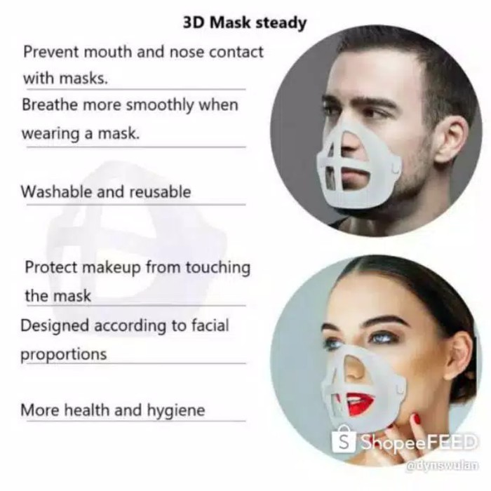 Penyangga masker 3D / Bracket masker 3D / Braket masker / Dudukan masker LENTUR