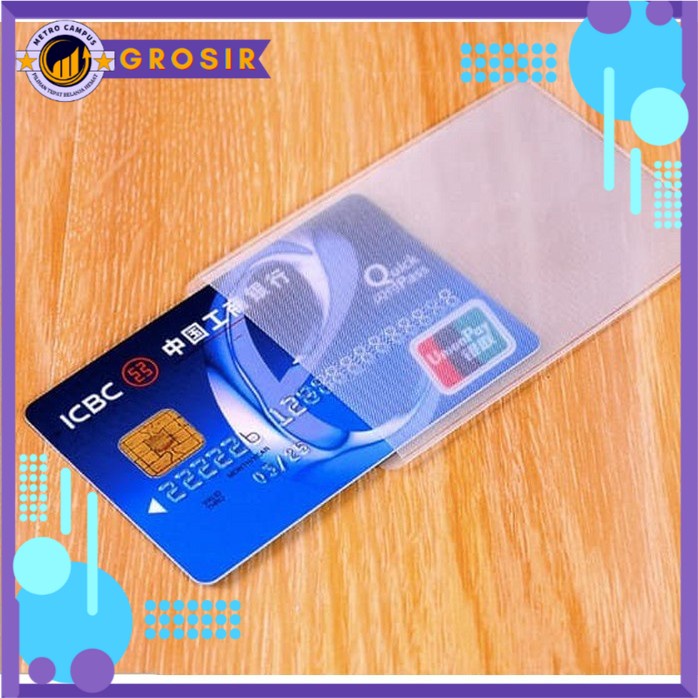 

Plastik Pelindung Kartu Cover Pelastik Card Ktp Sim Npwp Bpjs Atm Kartu Nama Warna Transparant Anti Lengket