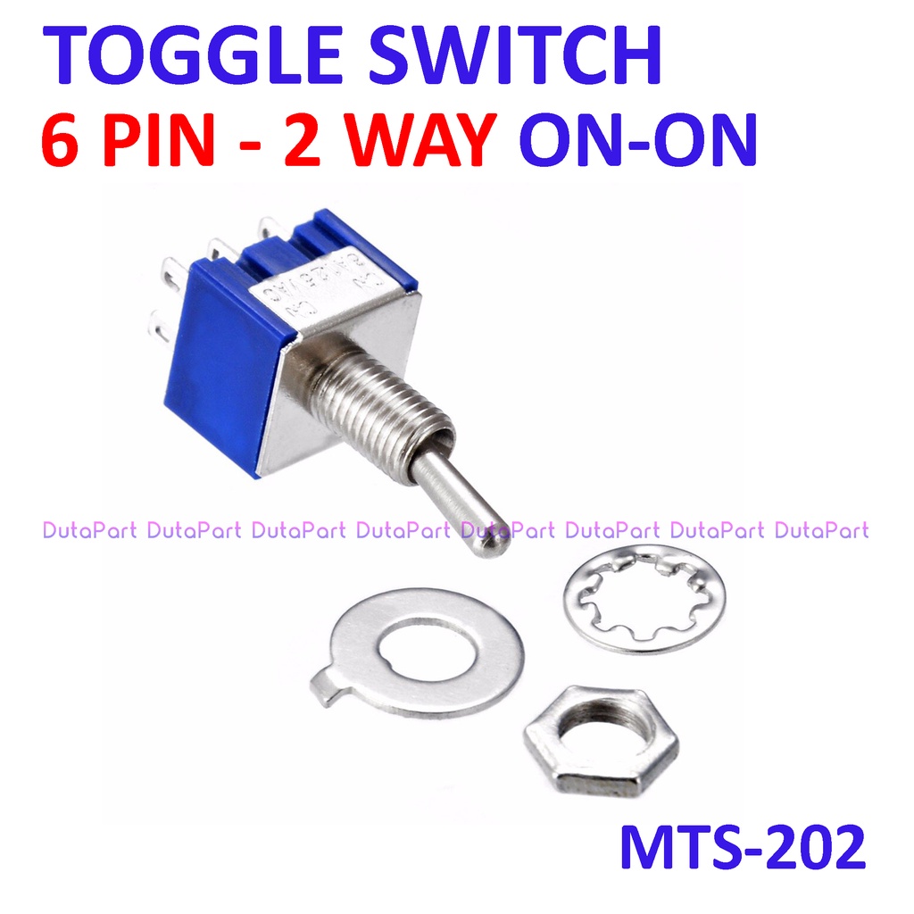 Saklar Toggle MTS-202 6 PIN 2 Way Arah Posisi ON-ON Switch Togle