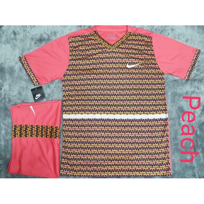 BAJU FUTSAL SETELAN FUTSAL JERSEY FUTSAL PRINTING BATIK TUNIK PEACH