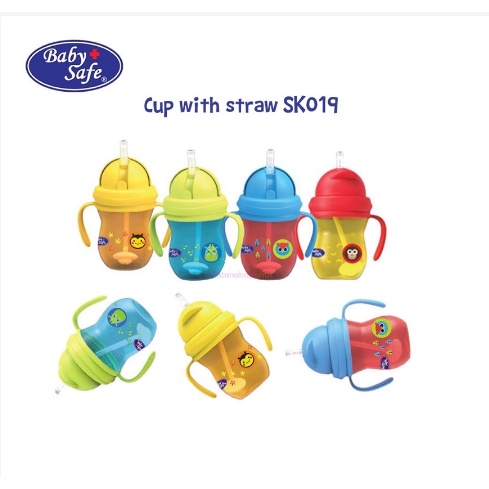 Baby Safe Training Cup With Weighted Straw Botol Minum Anak Sedotan Dengan Pemberat SK019