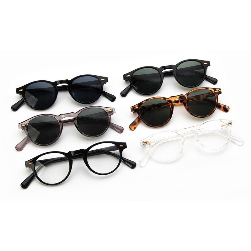 （YUZHU）COD Klasik Barat Putaran Retro Style Sunglasses Pria Kacamata Vintage Yang Berkualitas Tinggi