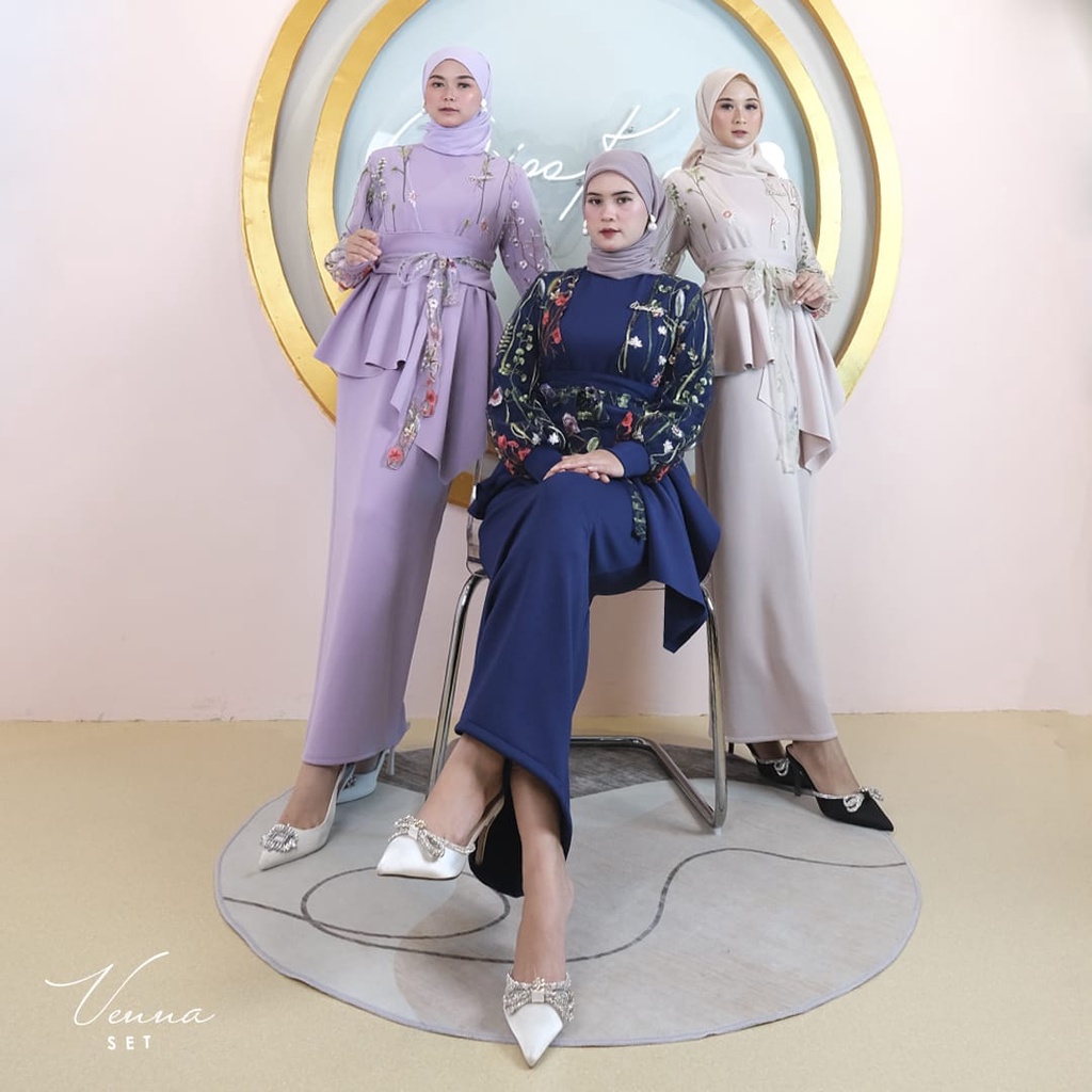 Venna Set Dress Free Oby Original Allsize Fit LD 110 by MK