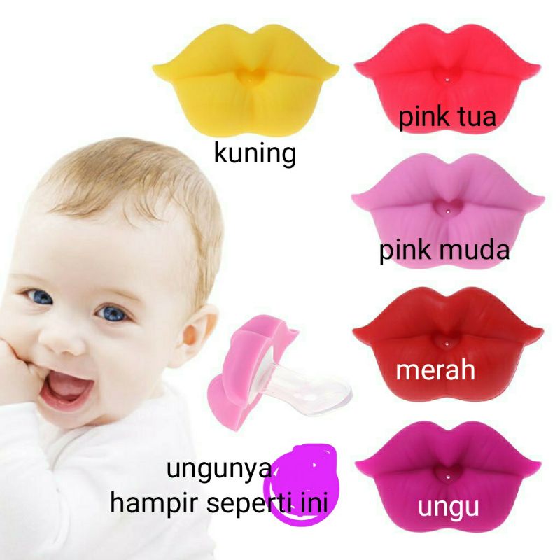 Empeng bayi bentuk bibir, baby pacifier