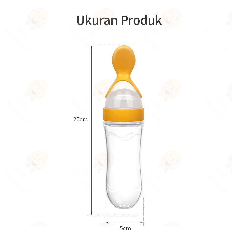 Lacoo Botol sendok makan bayi silicone Botol Dot Spoon Feeder