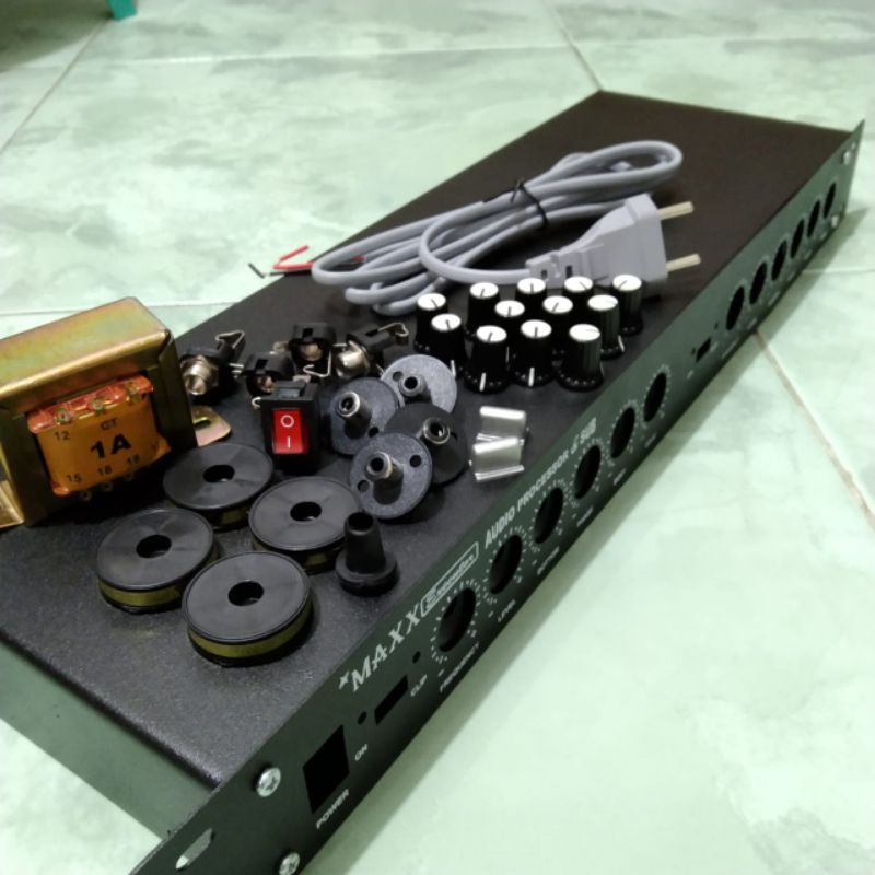 box audio processor plus sub dan full aksesories