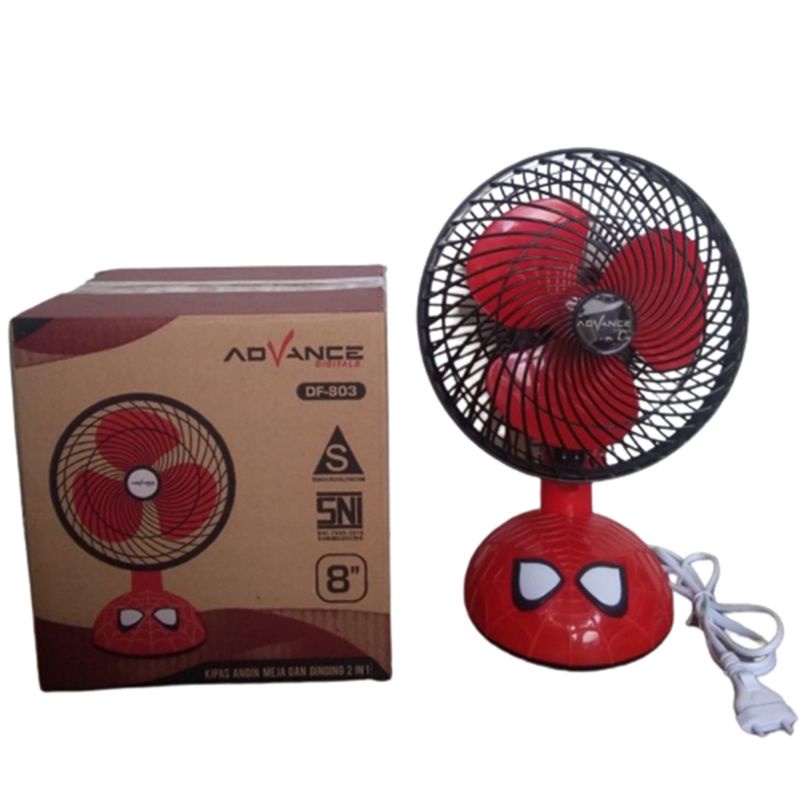 Desk Fan / Kipas Angin Duduk Advance DF-803 8&quot; Spiderman