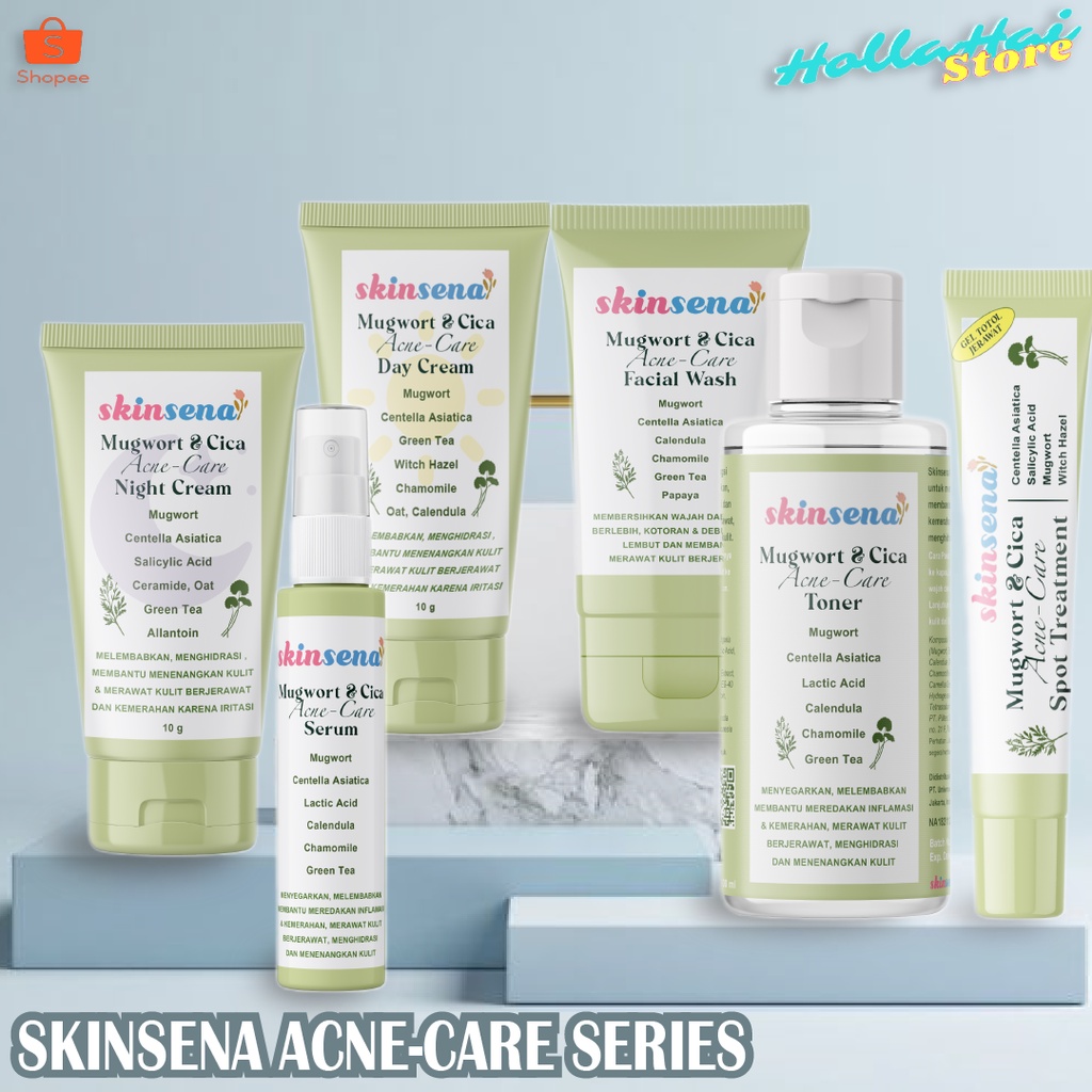 Skinsena Acne Care Series Perawatan Wajah Berjerawat Facewash / Night Cream / Day Cream / Toner / Se
