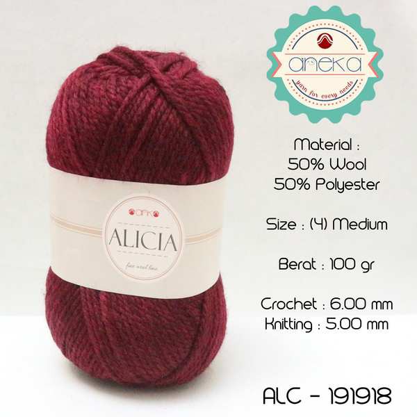 Benang Rajut Wool Alicia Yarn - 191918